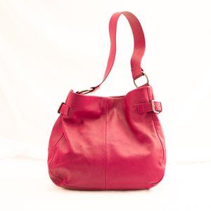 GAP HOT PINK LEATHER TOTE BAG